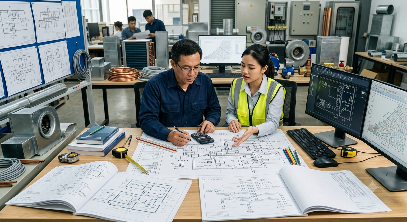 Các khía cạnh quan trọng cần tính toán khi thiết kế hệ thống HVAC